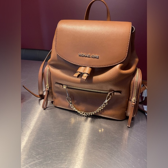 Michael Kors Medium Jet Set Pebble Leather Backpack With Wallet New - Picture 5 of 10